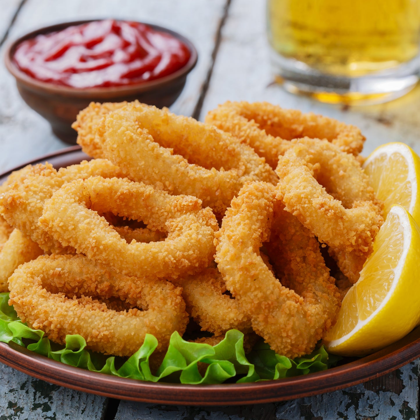 Deep Fried Breaded Squid Rings Creamy Stock Photo 2087203513 | Shutterstock